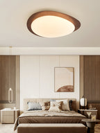 Solara Plafonnier Galet en Noyer Acrylique LED - Neutralighting