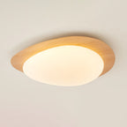 Solara Plafonnier Galet en Noyer Acrylique LED - Neutralighting