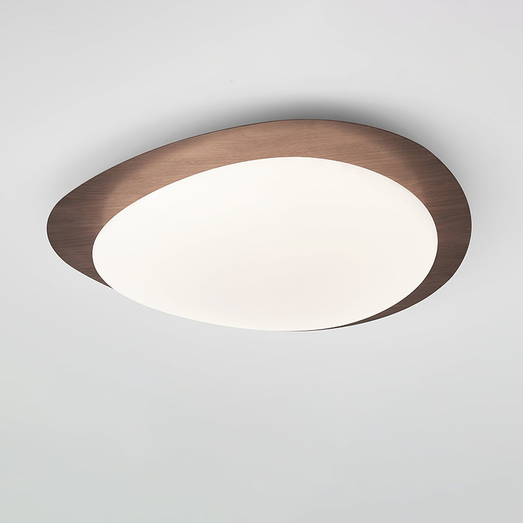 Solara Plafonnier Galet en Noyer Acrylique LED - Neutralighting