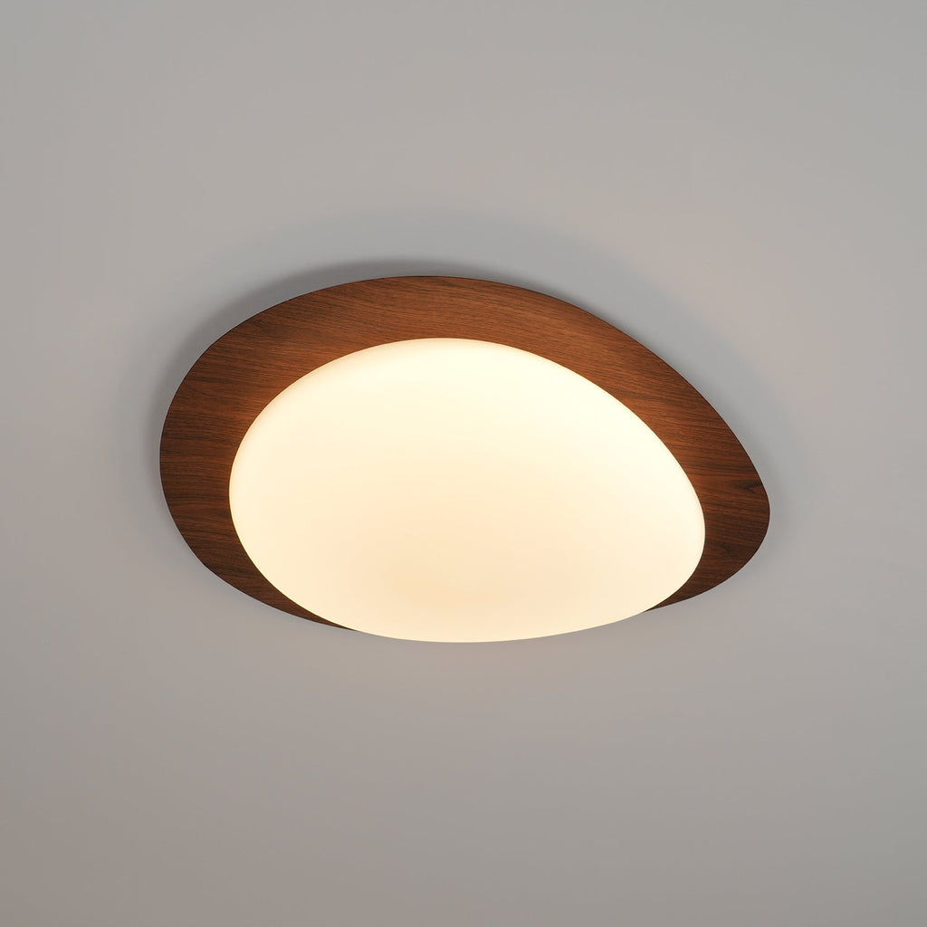 Solara Plafonnier Galet en Noyer Acrylique LED - Neutralighting