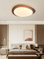 Solara Plafonnier Galet en Noyer Acrylique LED - Neutralighting