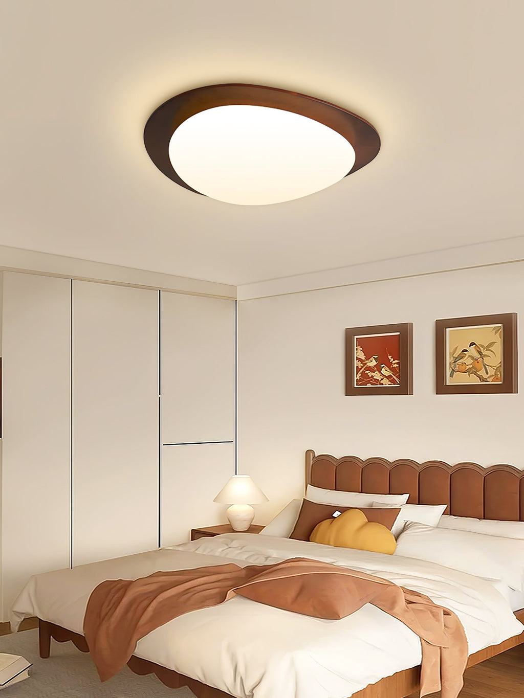 Lustra Ceiling Light Wooden Walnut Pebble - Neutralighting