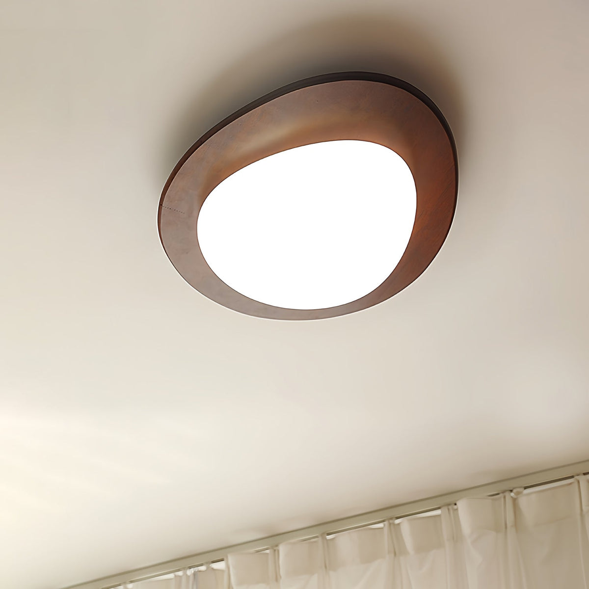 Lustra Ceiling Light Wooden Walnut Pebble - Neutralighting