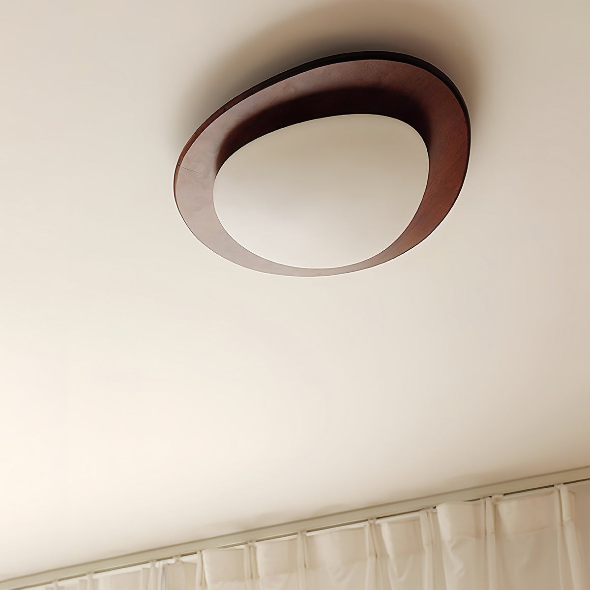Lustra Ceiling Light Wooden Walnut Pebble - Neutralighting