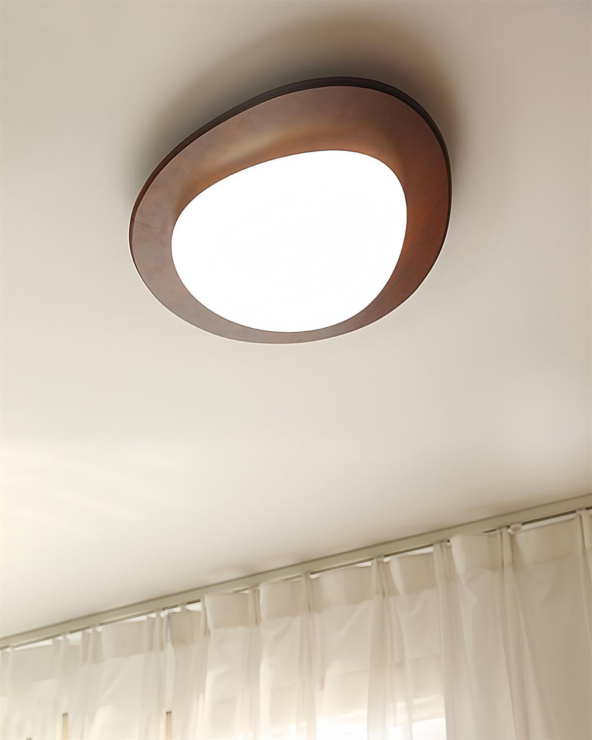 Lustra Ceiling Light Wooden Walnut Pebble - Neutralighting