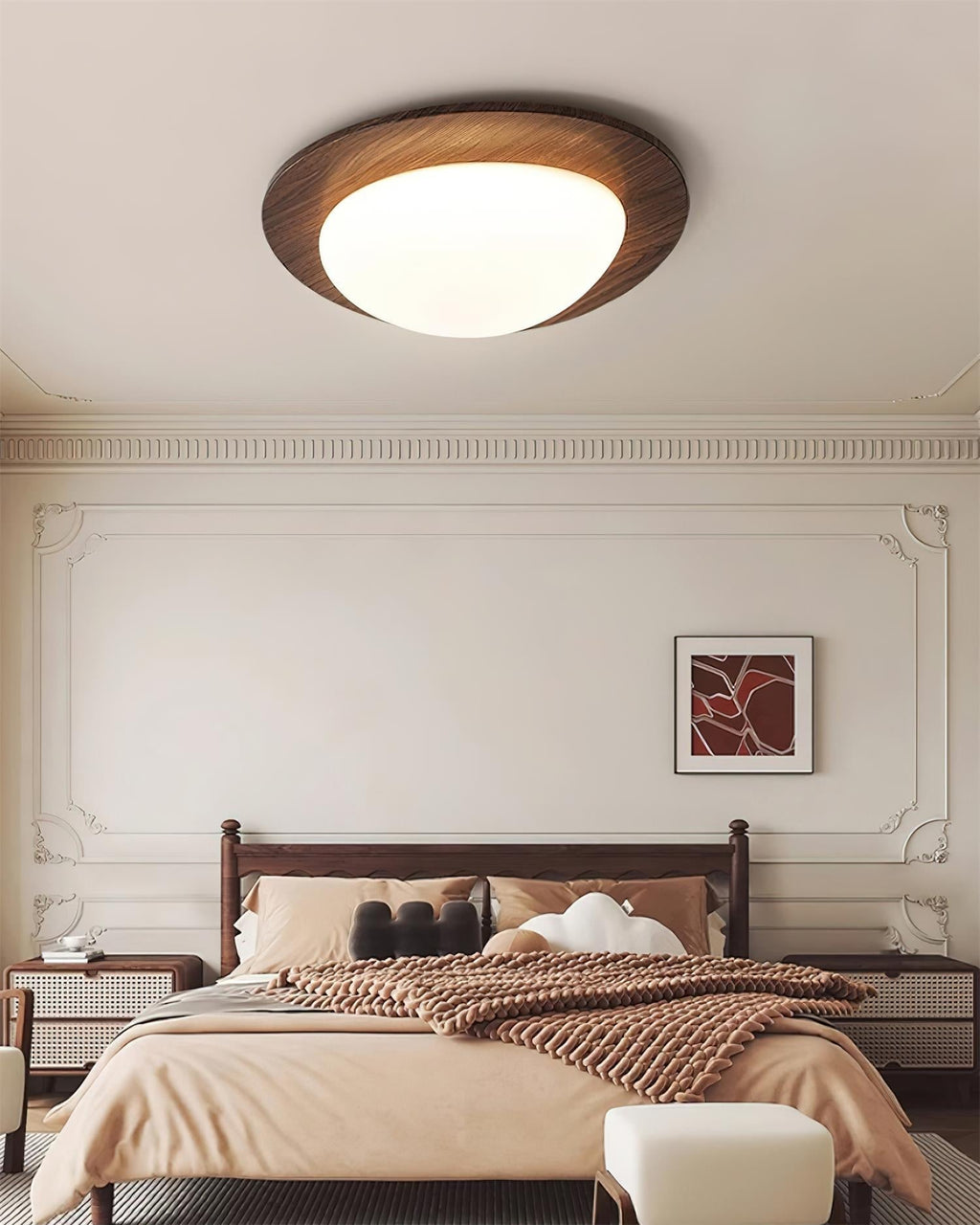 Lustra Ceiling Light Wooden Walnut Pebble - Neutralighting
