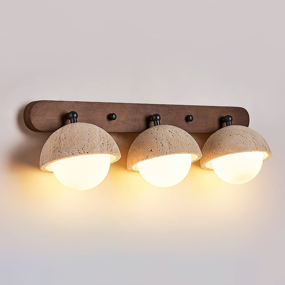 Vodora Applique Murale Moderne En Bois Et Travertin - Neutralighting