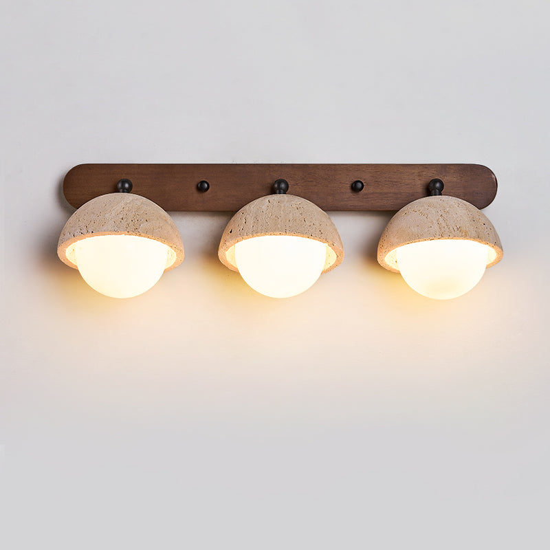 Vodora Applique Murale Moderne En Bois Et Travertin - Neutralighting