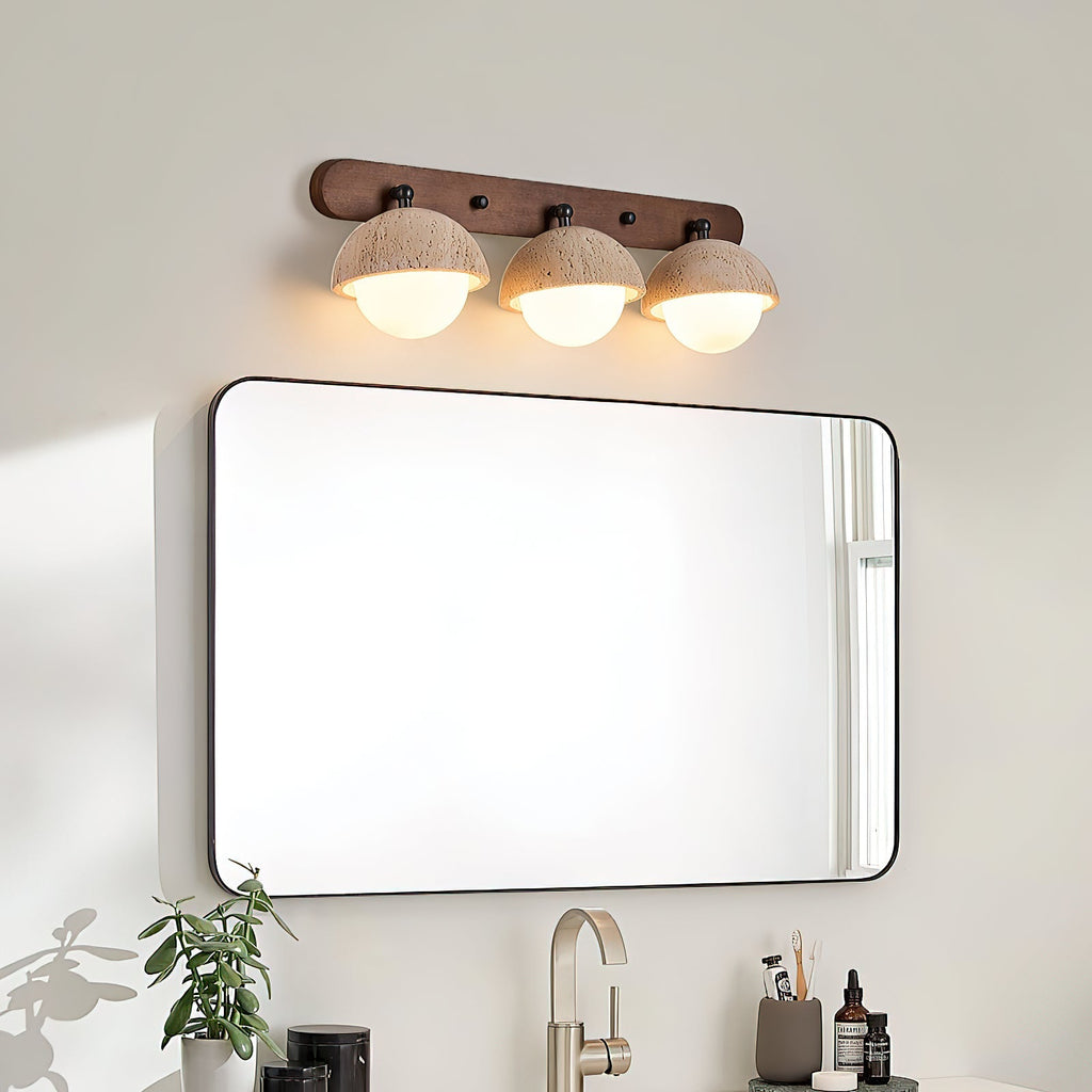 Vodora Applique Murale Moderne En Bois Et Travertin - Neutralighting