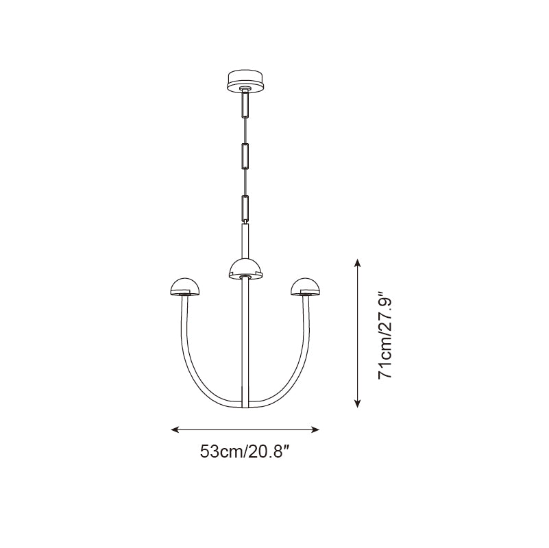 Pedra Lustre Arc Minimaliste Géométrique - Neutralighting