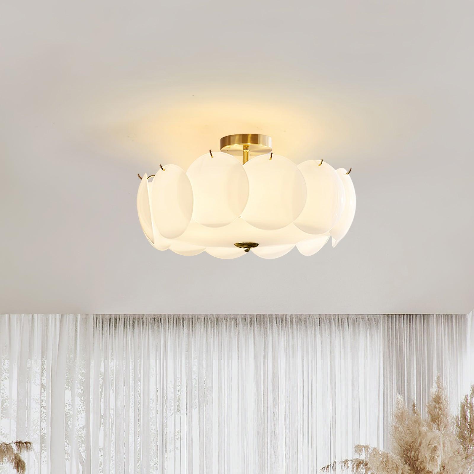 Meiho Plafonnier floral en coquilles nacrées - Neutralighting