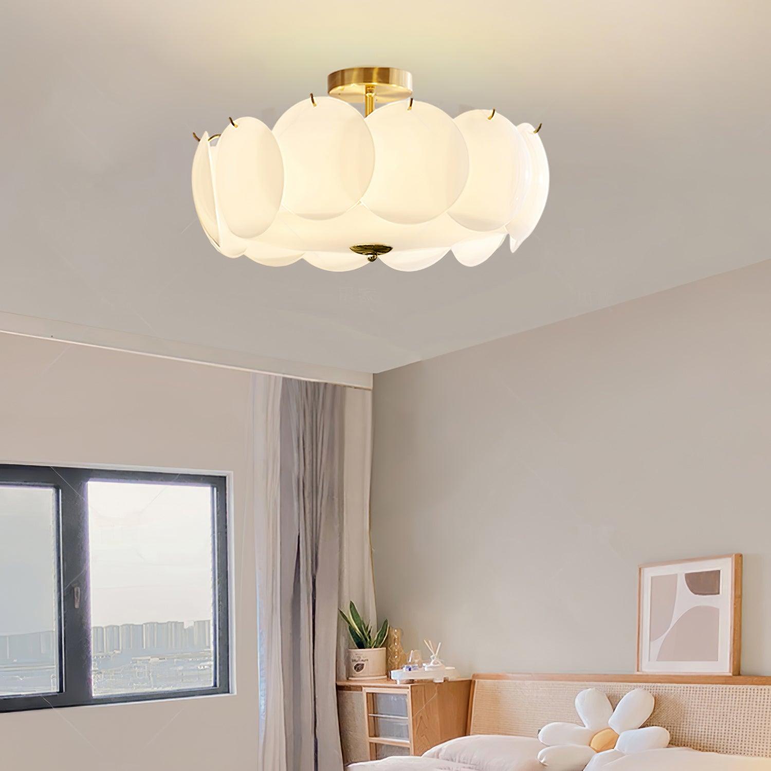 Meiho Plafonnier floral en coquilles nacrées - Neutralighting