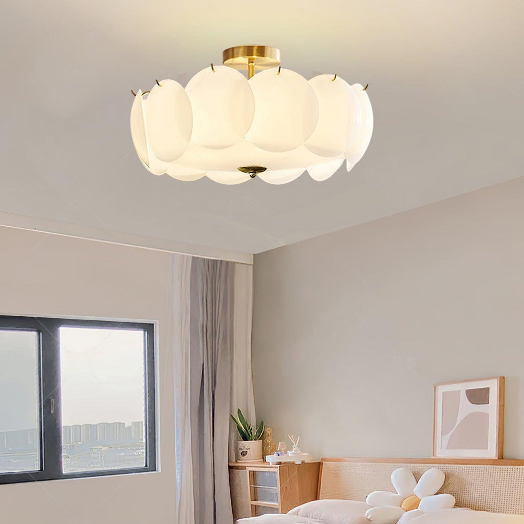 Solara Lumière de Plafond en Verre Ondulé Glamour - Neutralighting