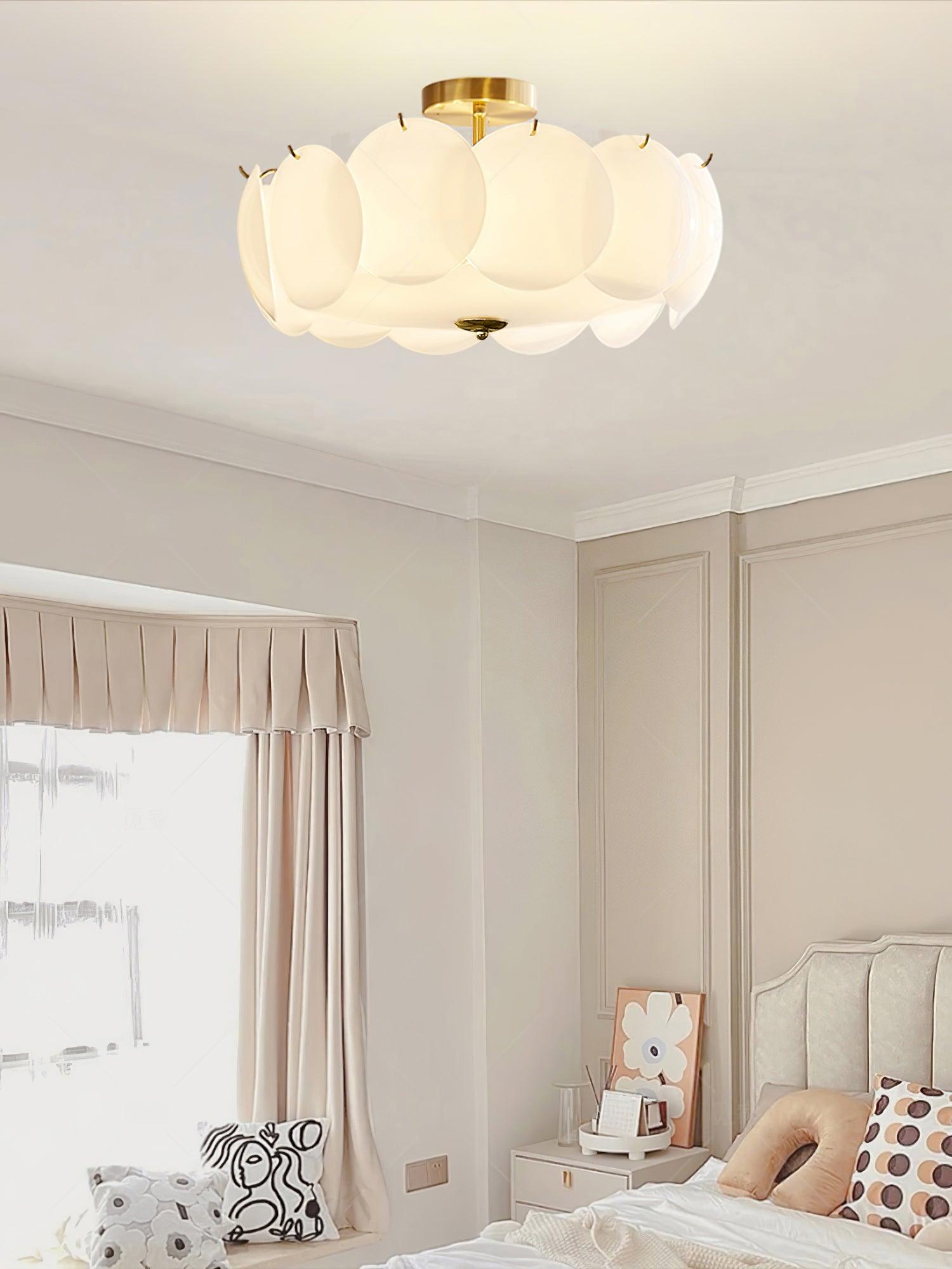 Solara Lumière de Plafond en Verre Ondulé Glamour - Neutralighting