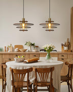 Pendel Lampe Pendante Bois Stratifié Laiton Moderne - Neutralighting