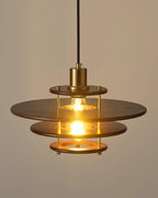 Pendel Lampe Pendante Bois Stratifié Laiton Moderne - Neutralighting