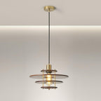 Pendel Lampe Pendante Bois Stratifié Laiton Moderne - Neutralighting