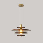 Pendel Lampe Pendante Bois Stratifié Laiton Moderne - Neutralighting