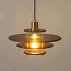 Pendel Lampe Pendante Bois Stratifié Laiton Moderne - Neutralighting