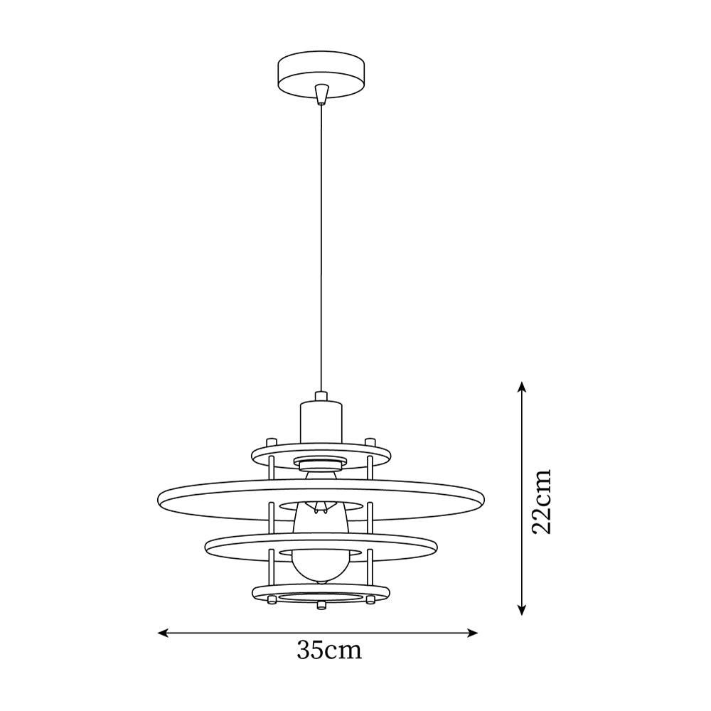 Pendel Lampe Pendante Bois Stratifié Laiton Moderne - Neutralighting