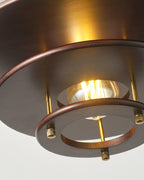Pendel Lampe Pendante Bois Stratifié Laiton Moderne - Neutralighting