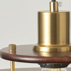 Pendel Lampe Pendante Bois Stratifié Laiton Moderne - Neutralighting