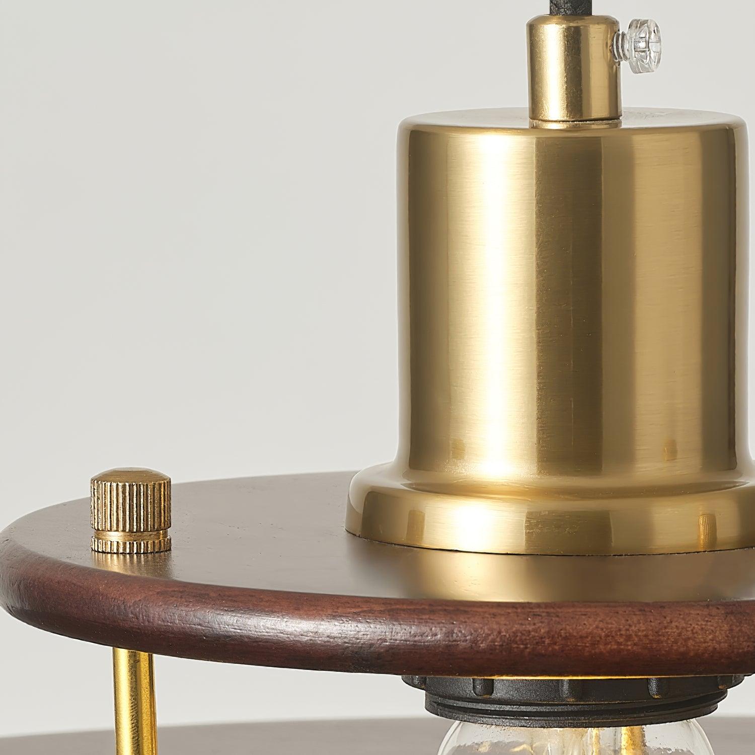 Pendel Lampe Pendante Bois Stratifié Laiton Moderne - Neutralighting