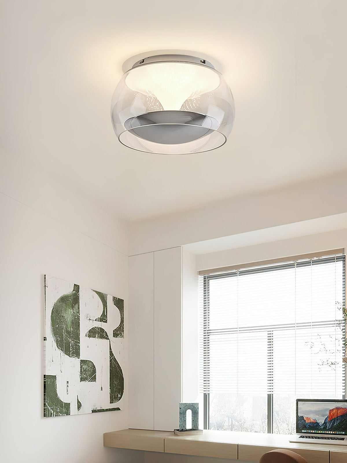Eshair Nordic Art Pendule Verre Plafonnier Lumière - Neutralighting