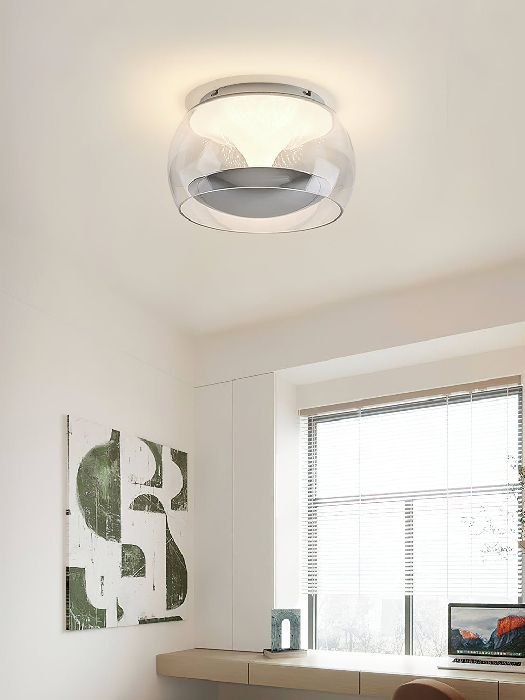 Eshair Nordic Art Pendule Verre Plafonnier Lumière - Neutralighting