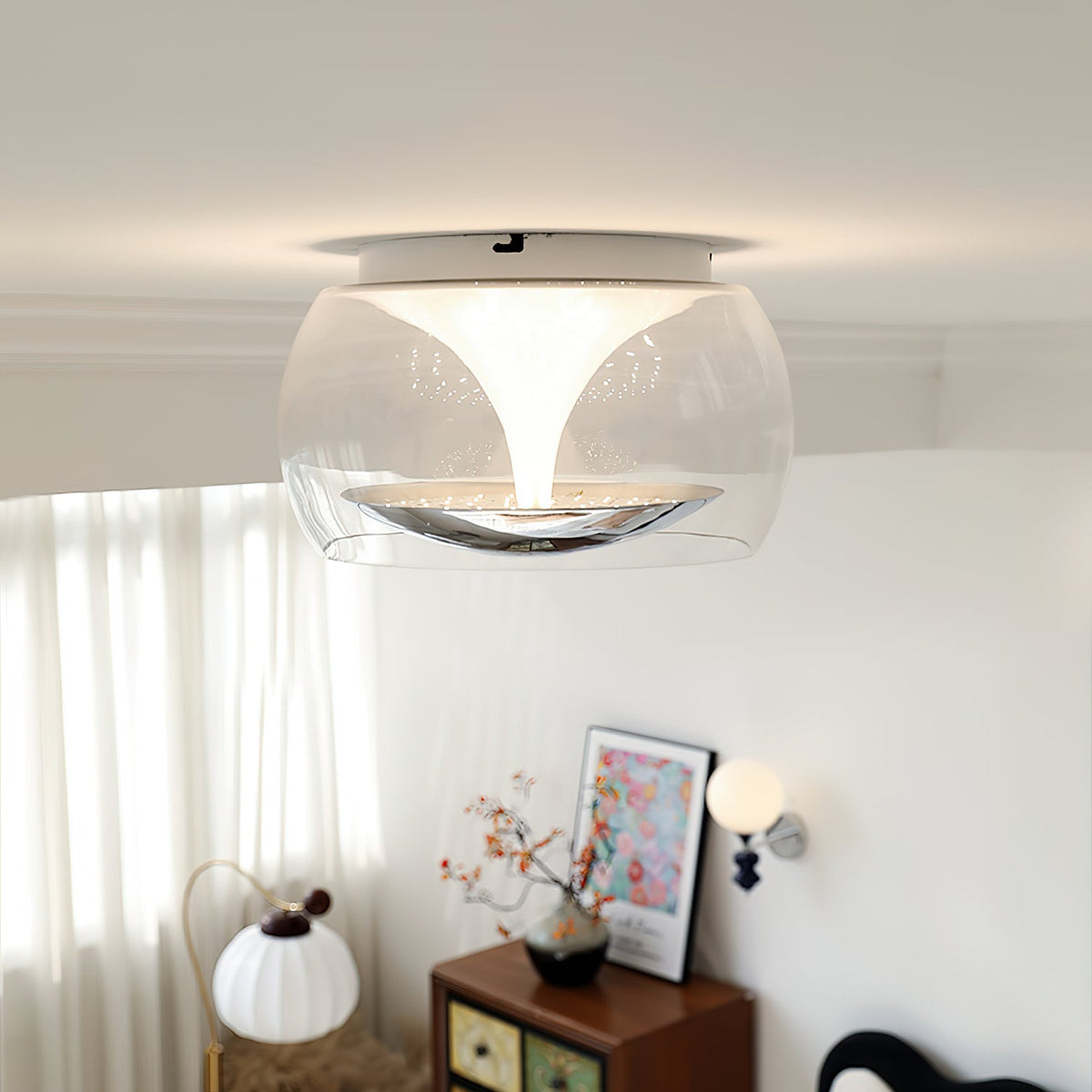 Eshair Nordic Art Pendule Verre Plafonnier Lumière - Neutralighting