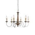 Syshaeth Vintage Industrial Hand-carved Wood Chandelier - Neutralighting