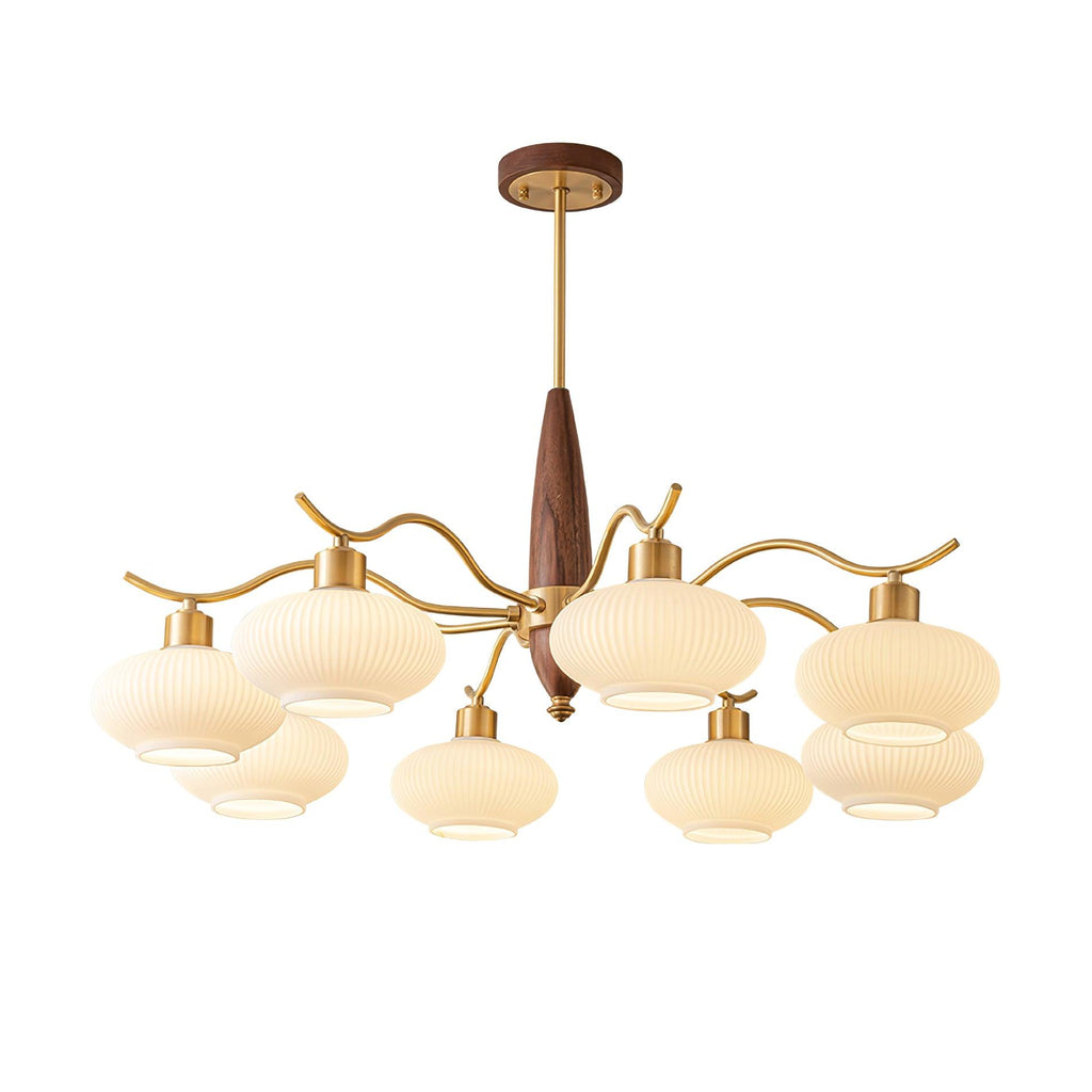 Cavien Lustre en Laiton et Noyer - Neutralighting