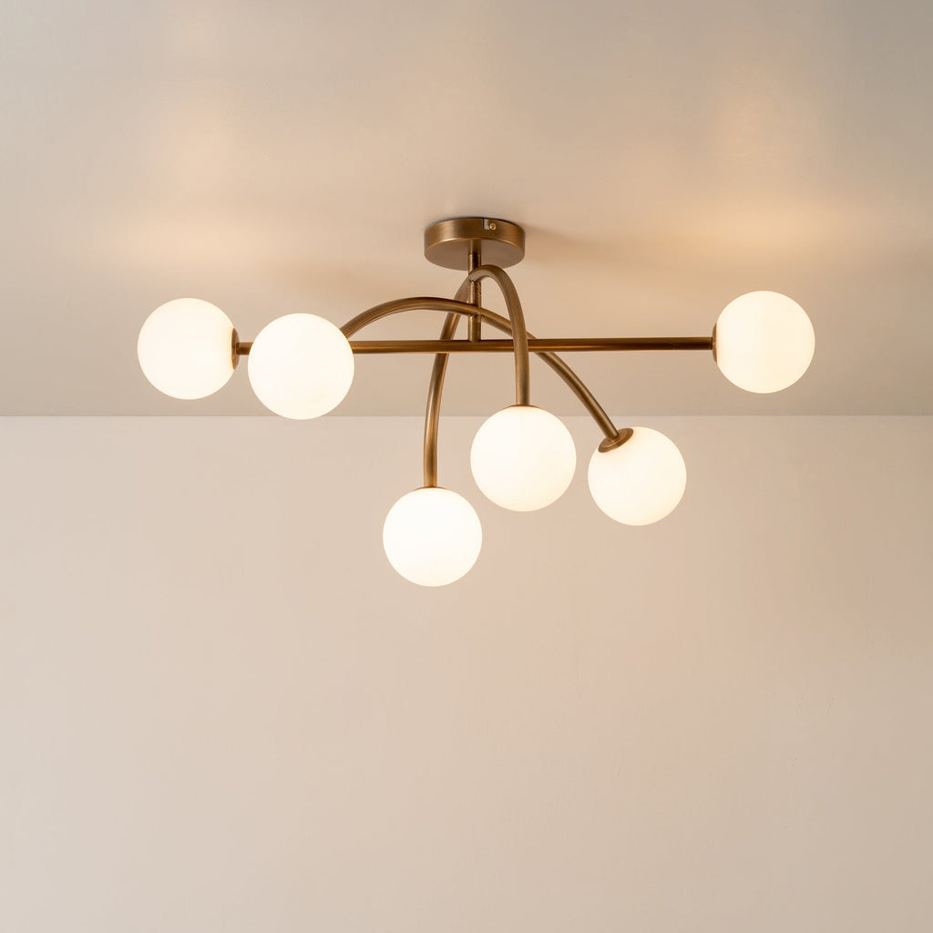 Sythael Plafonnier Laiton Verre Minimaliste Moderne - Neutralighting