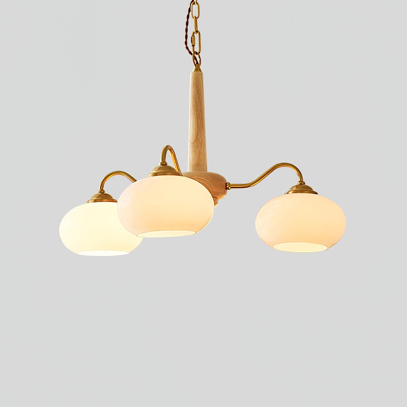 Lustra Suspension Persimmon Laiton et Verre Élégante - Neutralighting