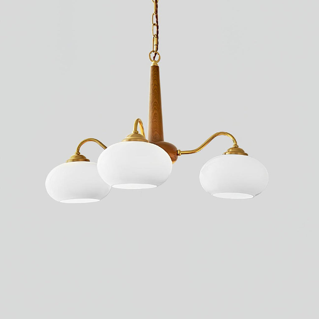 Lustra Suspension Persimmon Laiton et Verre Élégante - Neutralighting
