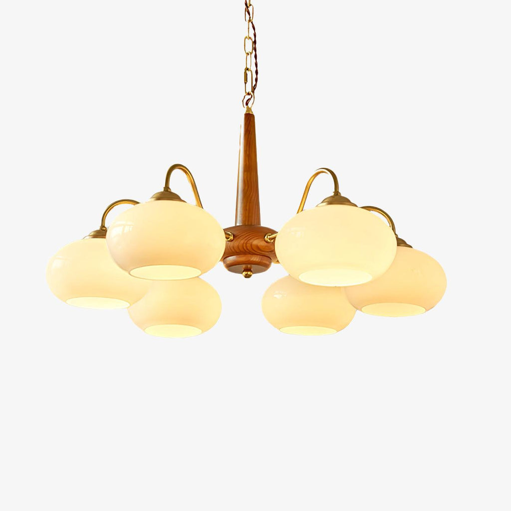 Lustra Suspension Persimmon Laiton et Verre Élégante - Neutralighting