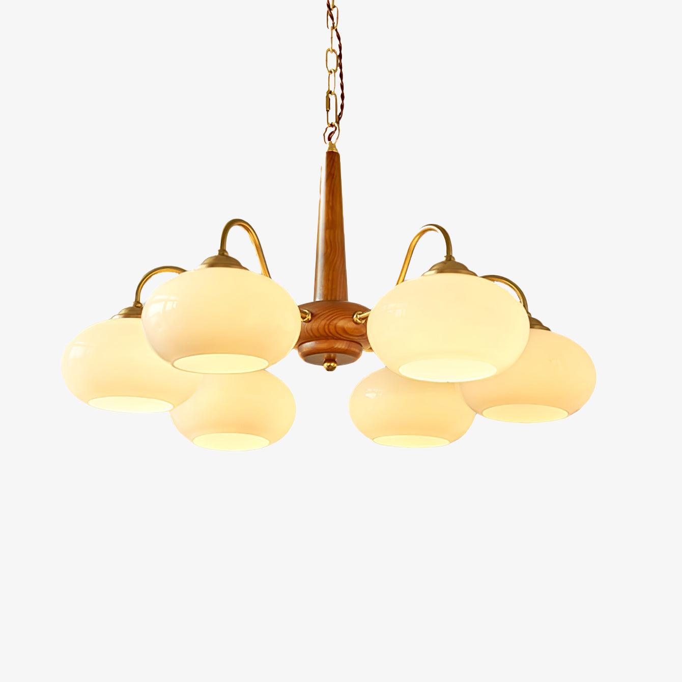 Lustra Suspension Persimmon Laiton et Verre Élégante - Neutralighting