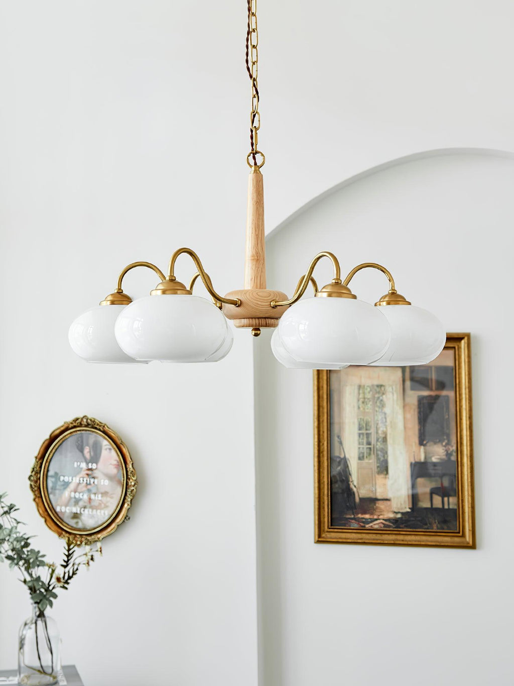 Lustra Suspension Persimmon Laiton et Verre Élégante - Neutralighting