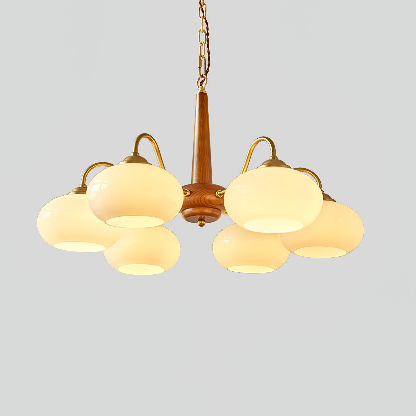 Lustra Suspension Persimmon Laiton et Verre Élégante - Neutralighting
