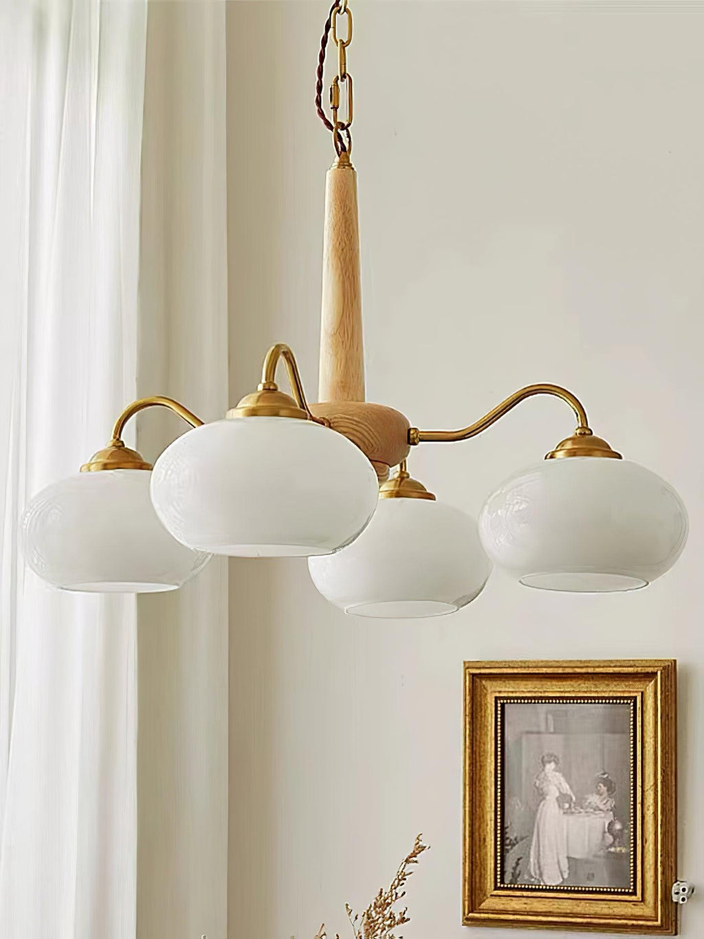 Lustra Suspension Persimmon Laiton et Verre Élégante - Neutralighting