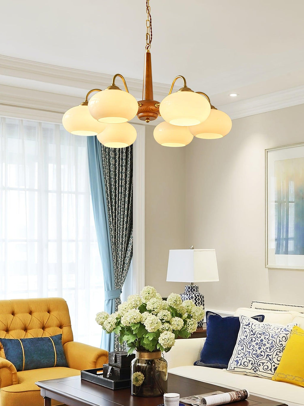 Lustra Suspension Persimmon Laiton et Verre Élégante - Neutralighting