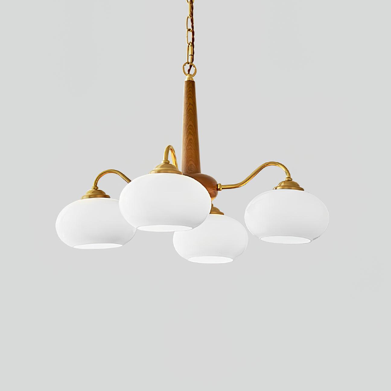 Lustra Suspension Persimmon Laiton et Verre Élégante - Neutralighting