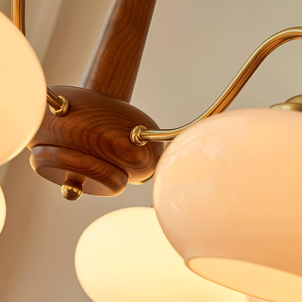 Lustra Suspension Persimmon Laiton et Verre Élégante - Neutralighting