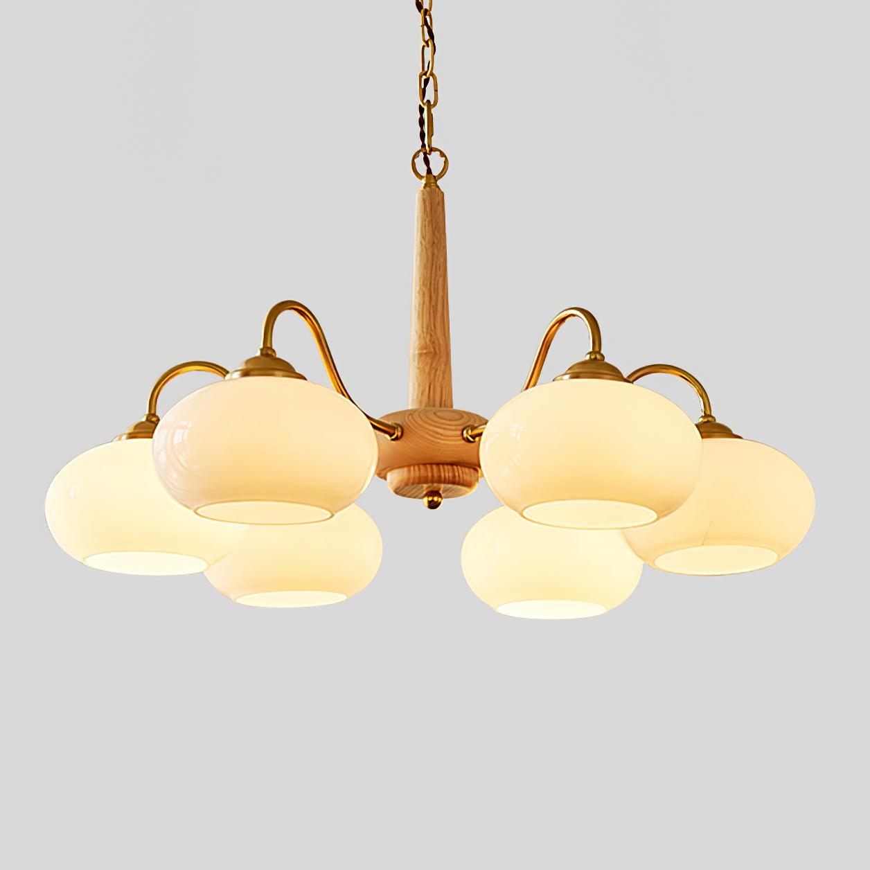 Lustra Suspension Persimmon Laiton et Verre Élégante - Neutralighting