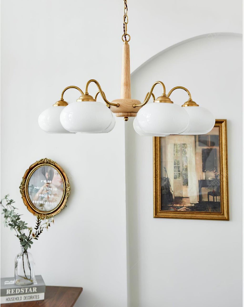 Lustra Suspension Persimmon Laiton et Verre Élégante - Neutralighting
