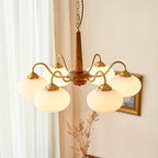 Lustra Suspension Persimmon Laiton et Verre Élégante - Neutralighting