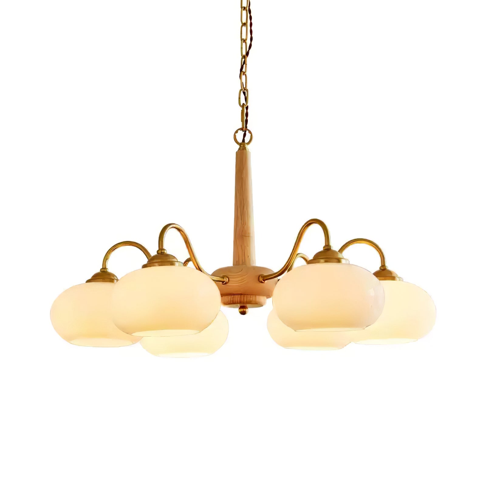Lustra Suspension Persimmon Laiton et Verre Élégante - Neutralighting