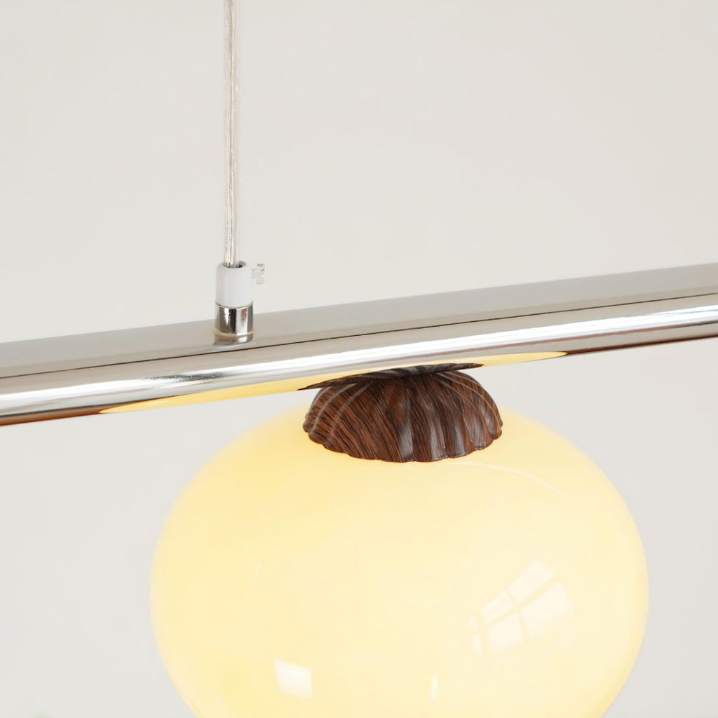 Lustra Lustre Linéaire Verre Kaki Abat-Jour - Neutralighting