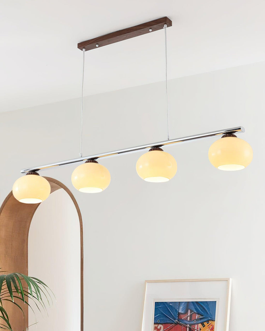 Lustra Lustre Linéaire Verre Kaki Abat-Jour - Neutralighting