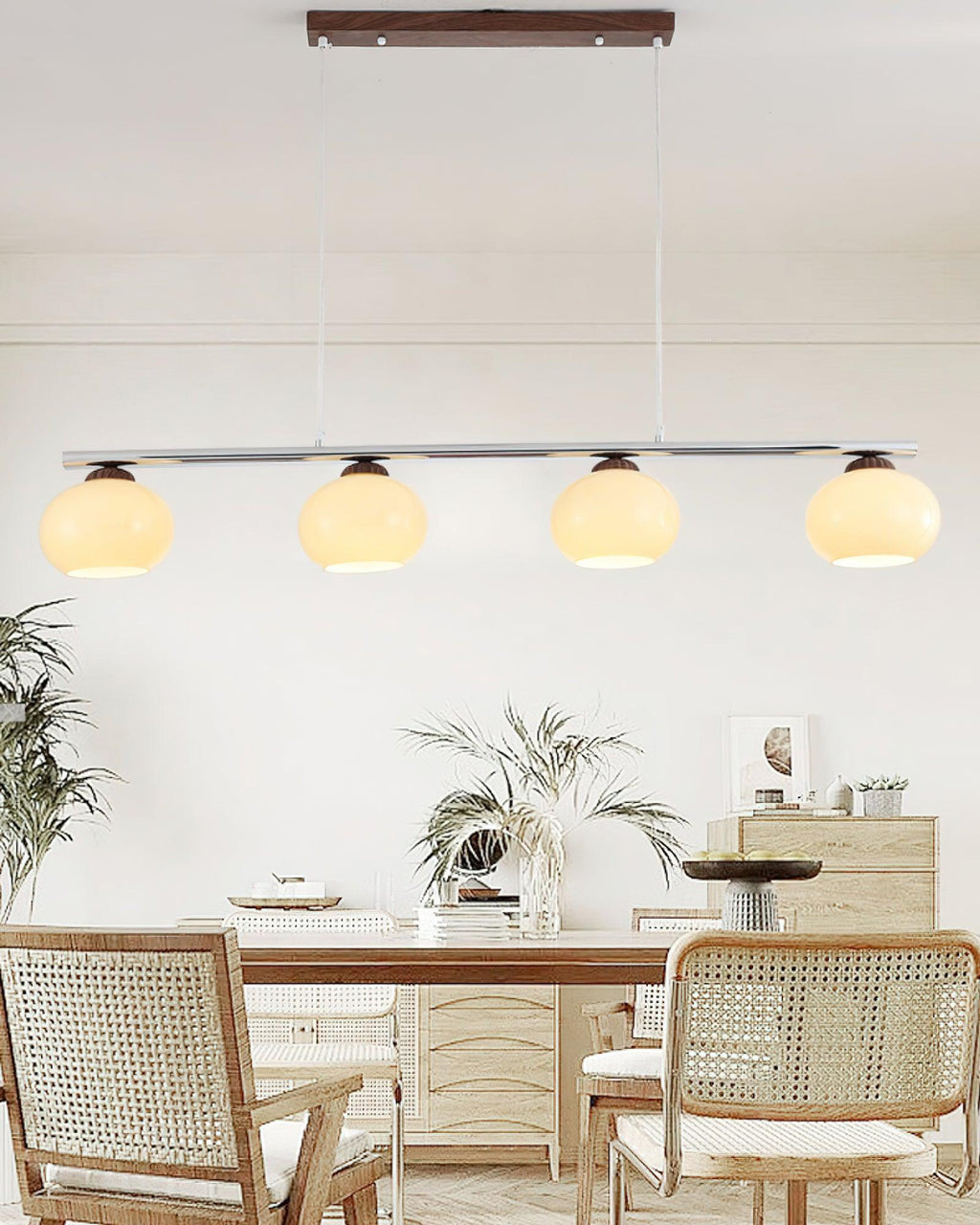 Lustra Lustre Linéaire Verre Kaki Abat-Jour - Neutralighting